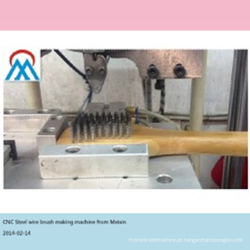 2 eixos CNC automático inoxidável teel escova de arame que faz a máquina trabalho com fio de aço cortado antecipadamente china alibaba
